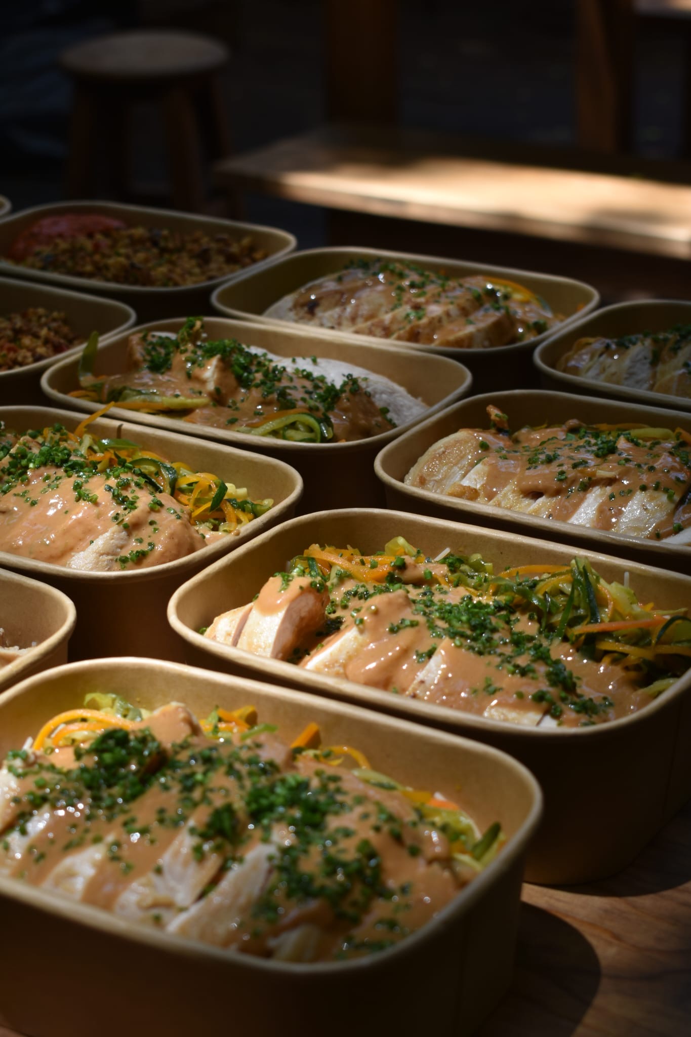 Horta meal containers ready for delivery
